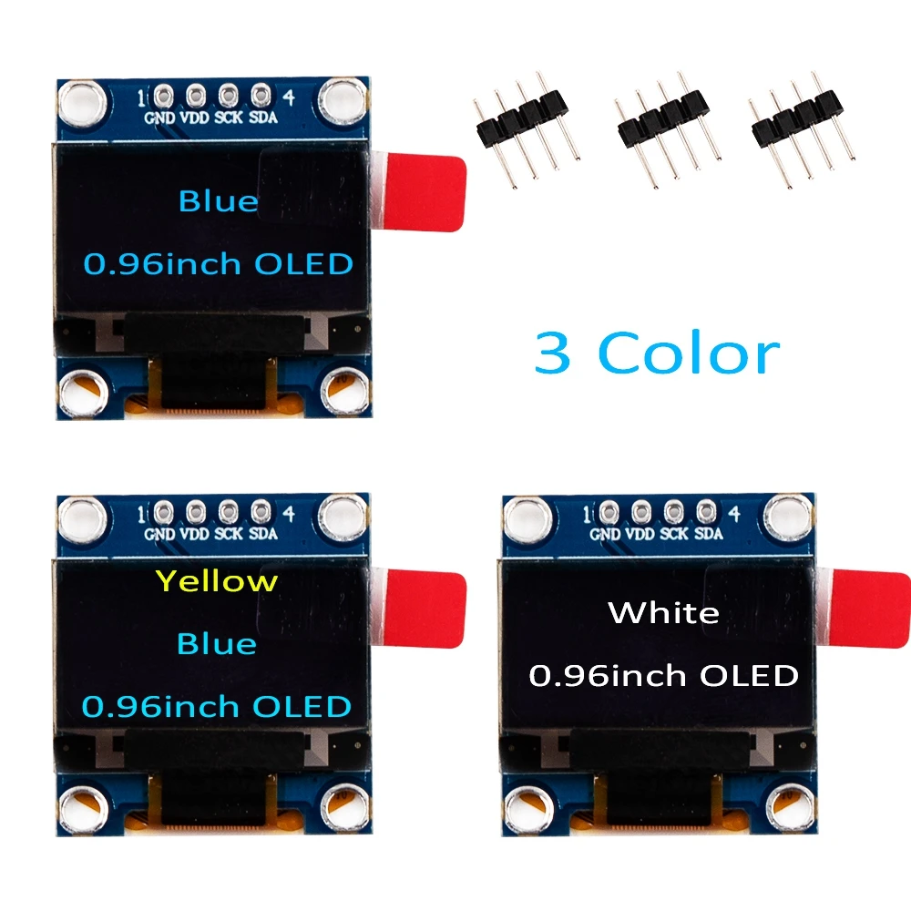 0 91 96 дюймовый IIC Серийный желтый синий oled дисплей модуль 128X64 I2C SSD1306 12864 плата с ЖК