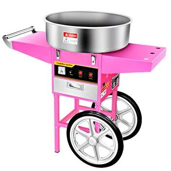 

Cotton candy machine commercial automatic cotton candy machine with trolley electric children girl fancy brushed cotton candy