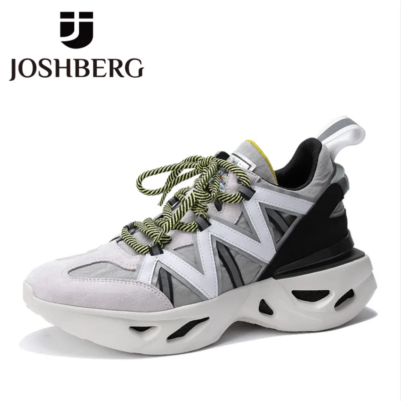 

JOSHBERG Luxury Elegant Height Increasing Mens Sneakers Soft Trainers Men Chinese Style Mens Shoes Chaussures Hommes Baskets