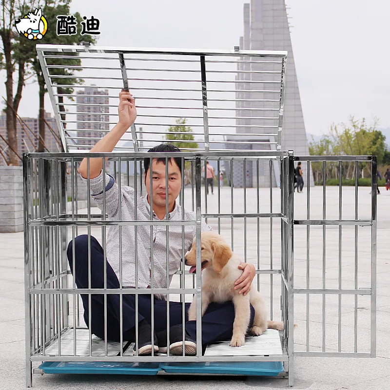 

Manufacturers Direct Selling Stainless Steel Dog Cage Golden Retriever Teddy Samoyed 80 Dog Cage Pet Dog Cage Square Tube Dog Ca