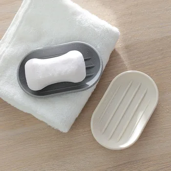 

1Pcs Simple Style Soap Box Draining Holder Bathroom Organizer Plastic Soap Dish Portable Soap Container Bathroom Accessories