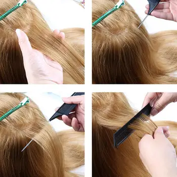 Günstige Professionelle Spitze-Schwanz Kamm Salon Haar Farbstoff Hervorhebung Werkzeuge Salon Kunststoff Styling Kamm Friseur Haar A5H6