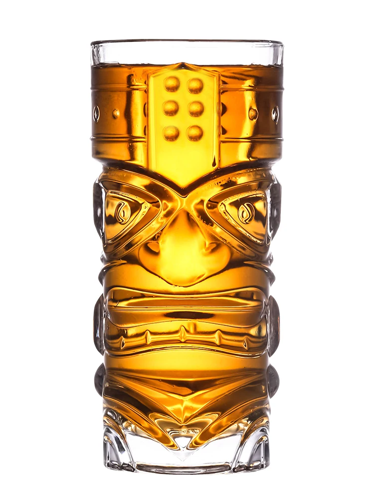 Creative Juice Cup Glass Thickened Tiki Cocktail Cup Grimace Personalized Fruit Tea Cold Drink Beverage Lead-Free