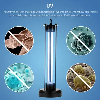 

Remote Control UV Disinfection Lamp UVC Ozone Germicidal Lamp Household 36W Ultraviolet Sterilizer Quartz Bactericidal Light