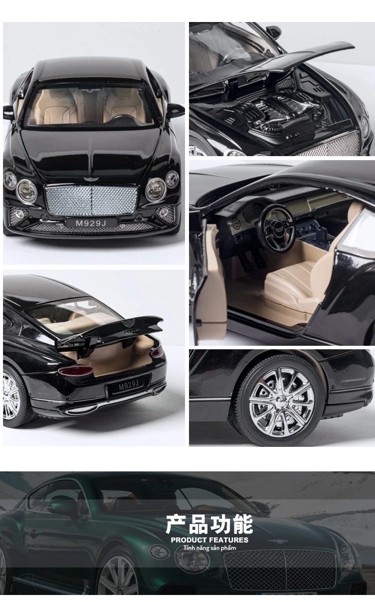 1:24 Bentley Continental Gt Simulation Diecast Alloy Car Model Kids Toy Gift 20 1:24 Bentley Continental Gt Simulation Diecast Alloy Car Model Kids Toy Gift