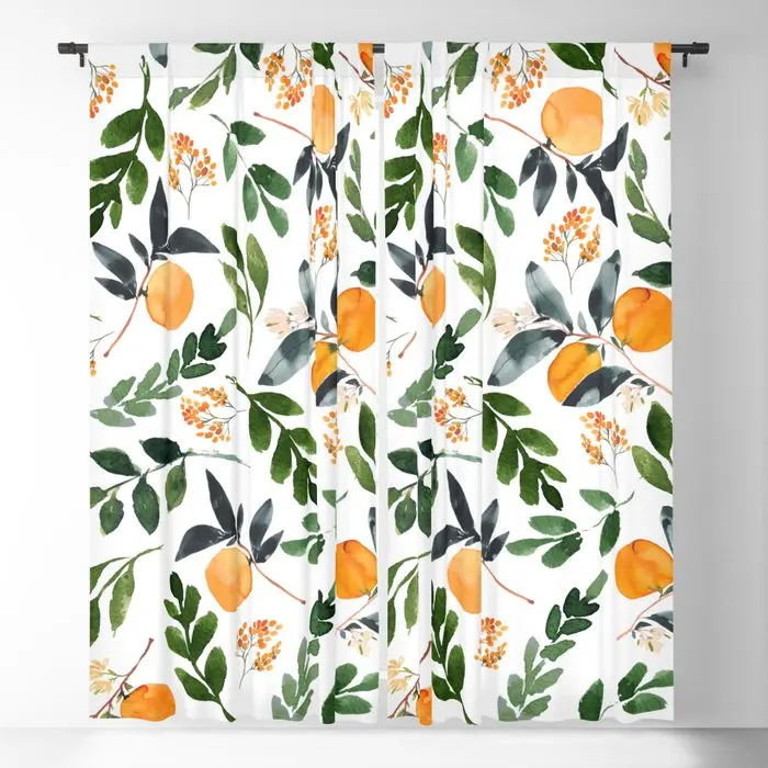 

Orange Grove Blackout Curtains 3D Print Window Curtains For Bedroom Living Room Decor Window Treatments