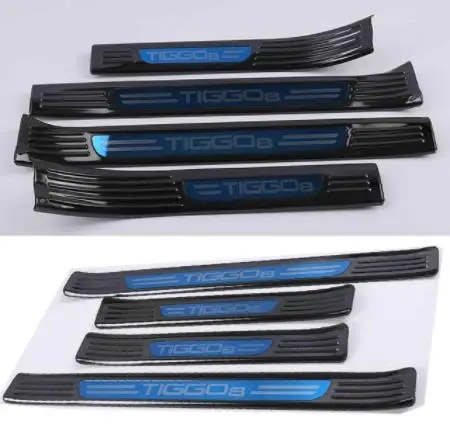 High quality stainless steel Car Internal external door cover outside door sill plate for Chery Tiggo 8 Styling