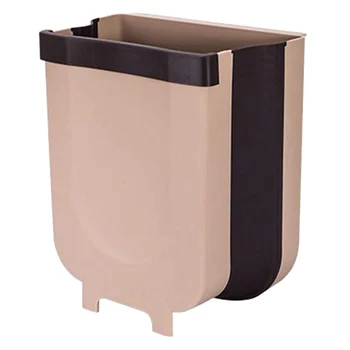 

NHBR-Kitchen Living Room Folding Trash Can Hanging Type Car Wall Mounted Folding Wet and Dry Classification Storage Trash Can