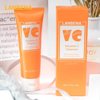 

80g facial cleanser face wash makeup foam remover vitamin c collagen whitening deep cleansing moisturizing decompose melanin