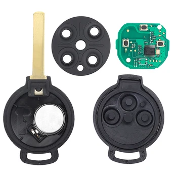 Keyforkess 434MHz 7941 Chip KR55WK45144 sostituzione 3 4 pulsanti telecomando per auto per Mercedes Benz Smart 451 - KEYECU 434MHz 7941 Chip KR55WK45144 sostituzione 3 4 pulsanti telecomando per auto per Mercedes Benz
