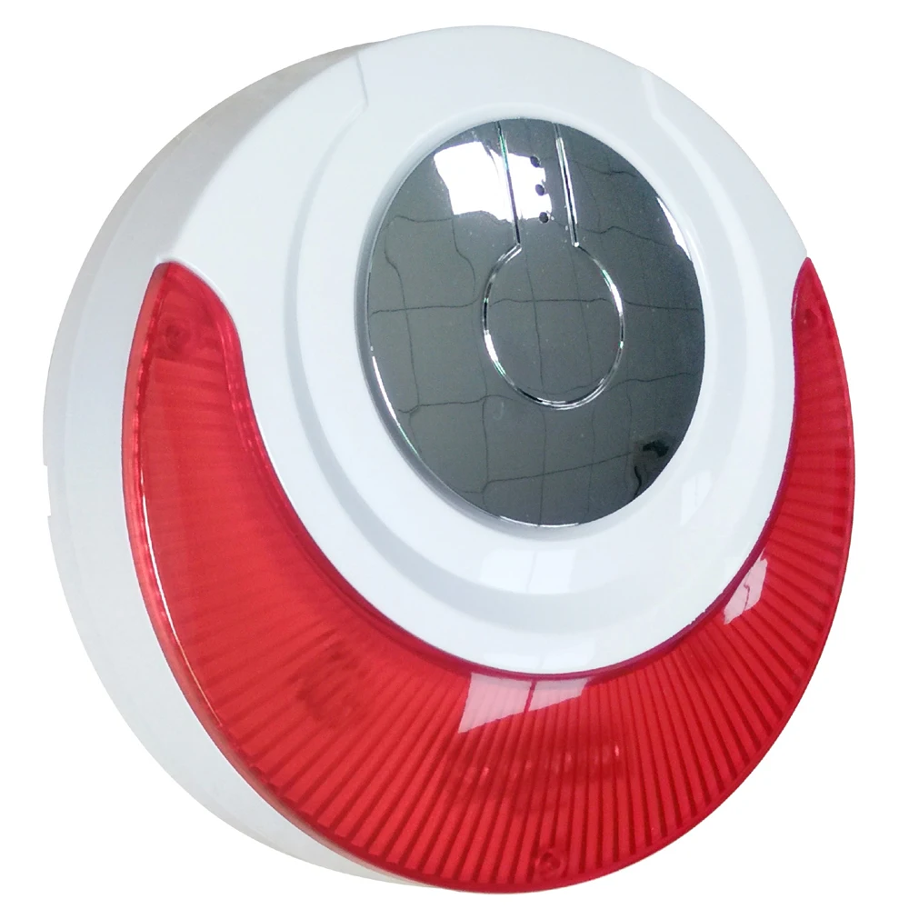 Sirene com Bateria de Lítio Interna sem Fio com 110db Foco Sirene Grandes Sons Strobe Flash Rechargeabe Md-214r