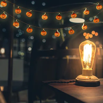 

1 PC Poratble Pumpkin Iron Art Simple Durable Halloween Lamp String String Lamp Light String for Home Office School