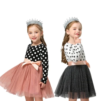 

Girls Dress Polka Dot Kids Dress For Girls Long Sleeve Kid Dresses Princess Dress Tutu Birthday Party Dresses Kids Casual Dress