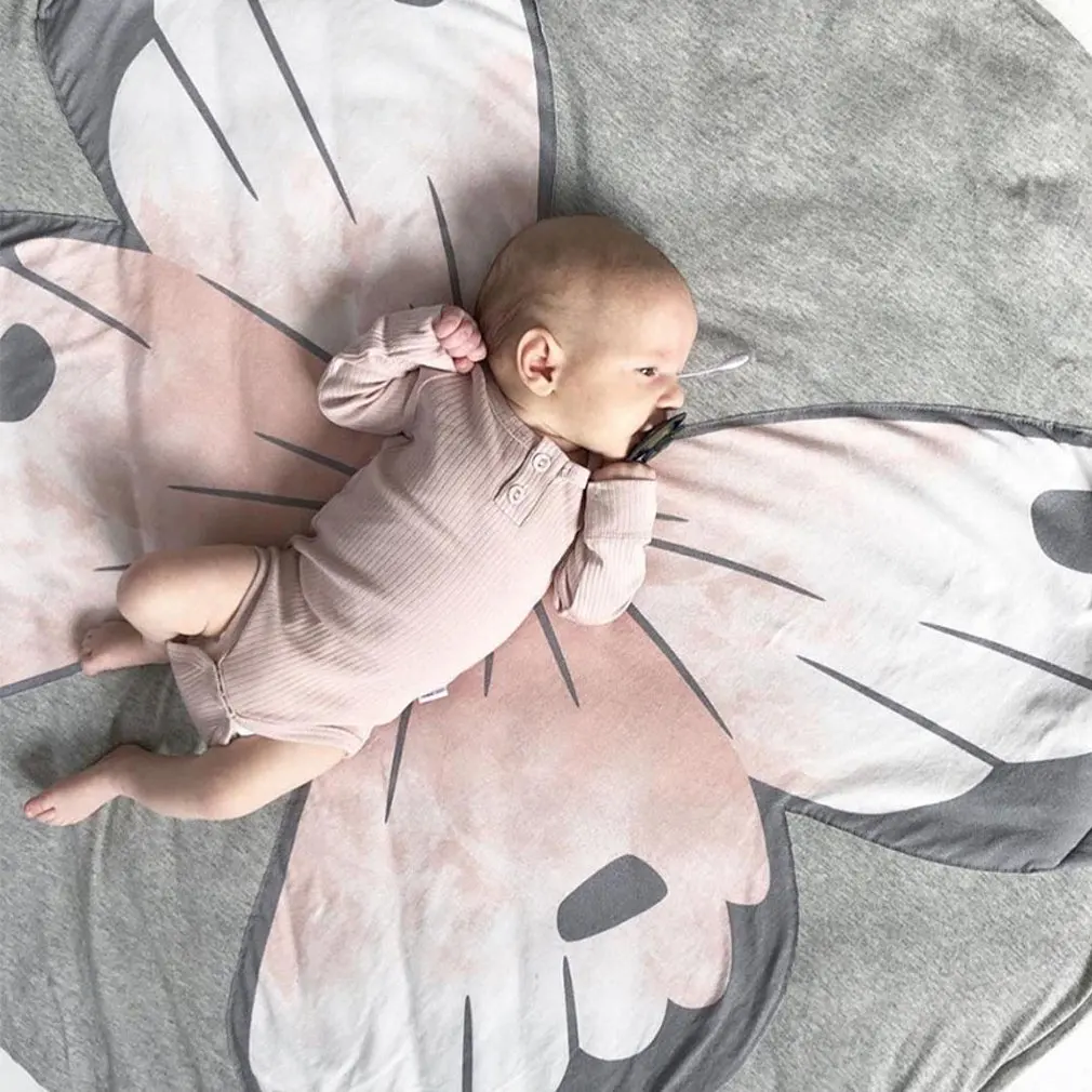 butterfly Печатный детский коврик для ползания, игровой коврик, детский Декор комнаты, мультяшный коврик для ползания, декор комнаты, утолщение - Цвет: butterfly