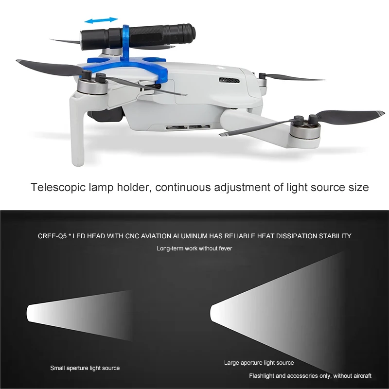 Мини-Дрон, аксессуары для Mavic Drone, светодиодный фонарь для ночного полета, фонарик с батареей AAA для Dji Mavic