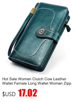 Модные женские кошельки натуральная яловая кожа высокое качество Женский Длинный кошелек пряжки дизайнерский кошелек телефон сумка Cartera Mujer