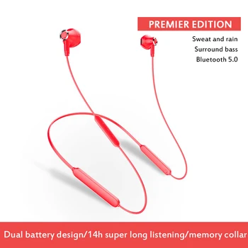 

Bluetooth 5.0 Wireless Stereo Headsets Mic Smart Neck-mounted Bluetooth Earplugs For iPhone Samsung Xiaomi Waterproof Earbuds