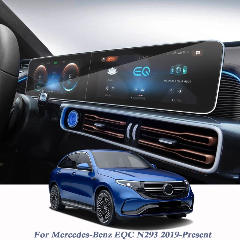 10,2"+ 10,25" автомобильный стиль gps Навигация экран пленка для Mercedes-Benz EQC N293-Н. В. gps экран пленка авто аксессуар