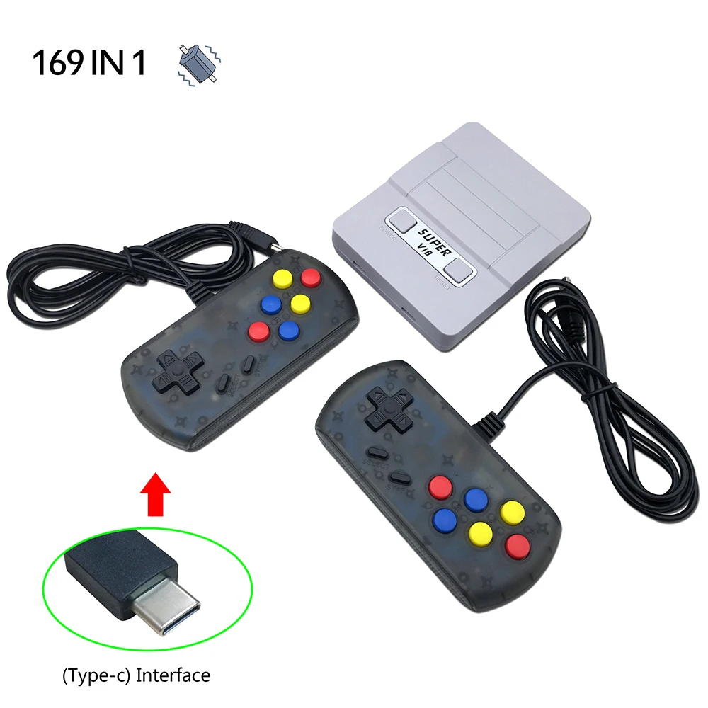 

Mini TV Game Console 8 Bit Retro Console Video Game Console Built-in 169 Games Handheld Player