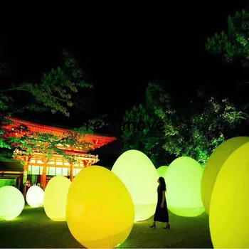 

pvc inflatable lighting easter egg thumber colorful egg balloon with led light for easter event decoration