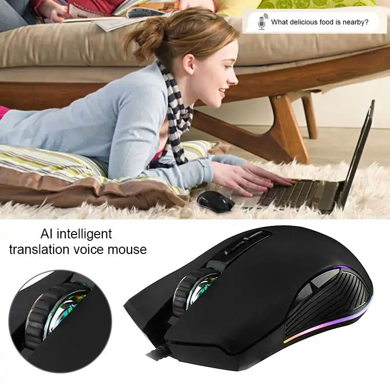 Creativo Ai Voce Di Gioco Del Mouse Del Mouse Wired Affari Ai Traduzione Vocale Intelligente Home Office Macchina Digitando Pc Gamer Mouse Aliexpress