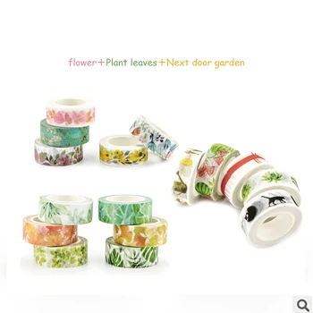 

16 Boxes Of Decorative Tape Flowers Plants Washi Tape 1.5cm In Width And 7m In Length Diy Diary Notebook Stationery Stickers