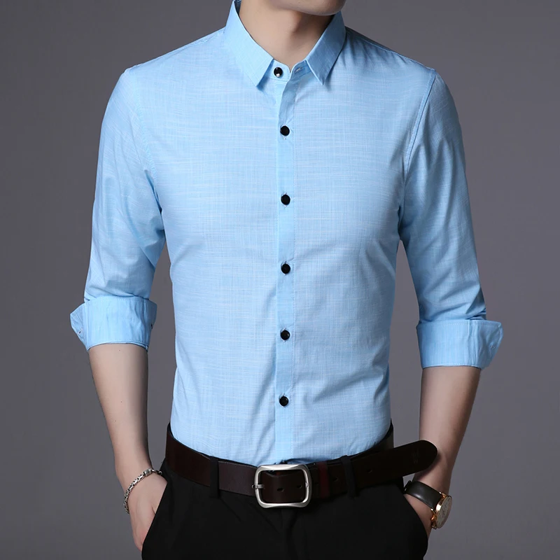 Новая модная брендовая дизайнерская мужская рубашка высокого качества, осенняя приталенная уличная одежда с длинным рукавом, повседневные мужские рубашки