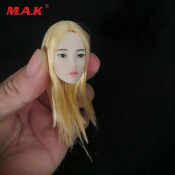 

1/6 Young Girl Head Sculpt Carved with blond color hair Fit 12'' Female TBLeague Figure Body Toys