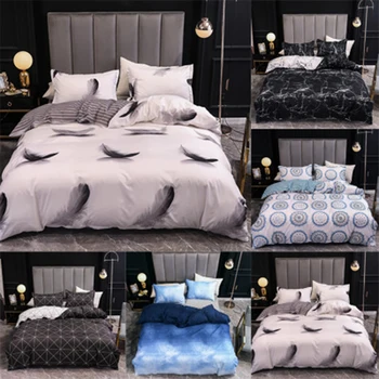 

Nordic Quilt Oversized Cute Bedding Three-piece Set Plaid Single Double Large Quilt Nordic Style No Sheet Stripe