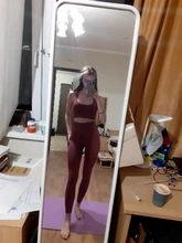 Gym Leggings Sportswear Crop-Top Yoga-Set Fitness Workout Seamless Long-Sleeve High-Waist