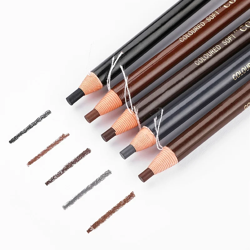 Long Lasting Waterproof Henna Eyebrow Pencil Free Cutting Natural Paint Black Brown Coffee Microblading Permanent Eyebrow MakeUp (14)