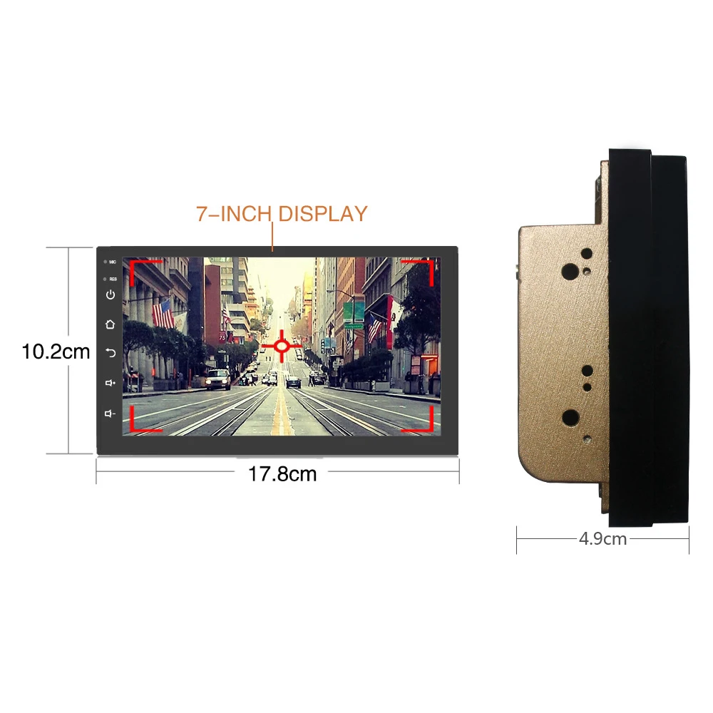 7 дюймов 2Din Android 8,1 автомобиля Mp5 плеер Пресс Экран Bluetooth Радио Hd камера заднего Камера