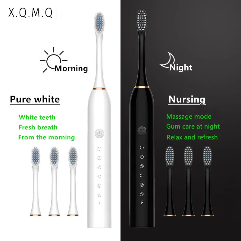 Sonic Electric Toothbrush 6 Mode USB Charger IPX7 Waterproof Adult timer Brush Tooth Brushes Replacement Heads Teeth Whitening Sonic Electric Toothbrush 6 Mode USB Charger IPX7 Waterproof Adult timer Brush Tooth Brushes Replacement Heads Teeth Whitening