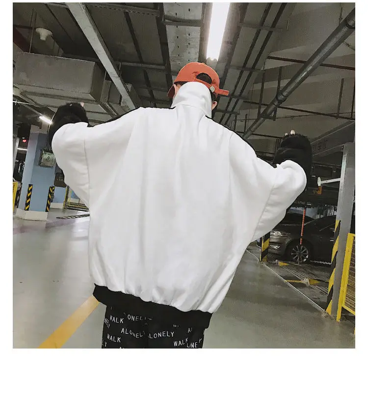 Autumn& Winter plus Velvet High Collar Hoodie Male STUDENT'S Korean-style Trend Loose Warm Pullover Versatile Clothes Casual Co