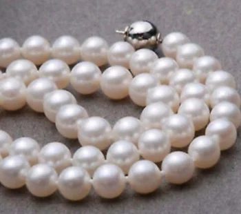

AAA+ 9-10MM PERFECT WHITE ROUND SOUTH SEA PEARL NECKLACE 18"