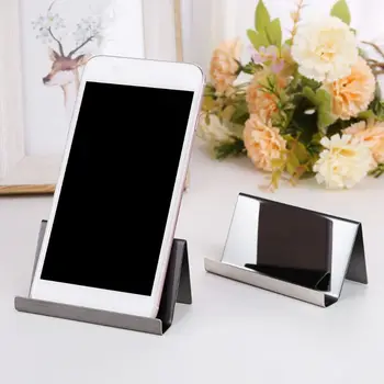 

Stainless Steel Business Card Holder Desktop Card Display Rack Organizer for Office W91A