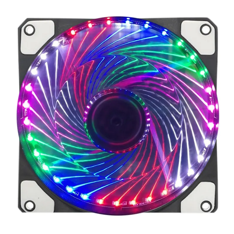 1/2 шт. 120 мм PC чехол Вентилятор охлаждения Супер Бесшумный компьютер светодиодный воздушный поток охладитель вентиляторы NC99 - Цвет лезвия: Multicolor 1pcs