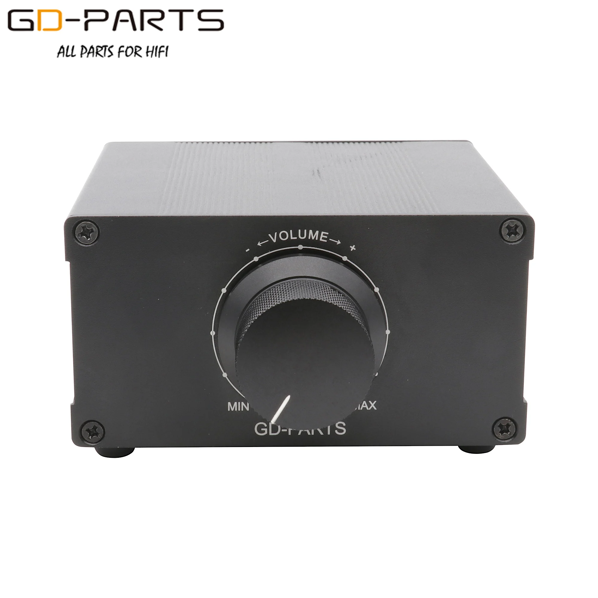 Stereo Passive Preamplifier Audio Volume Controller Control Box ALPS RK16 RK27 Potentiometer Attenuator Aluminum Chassis