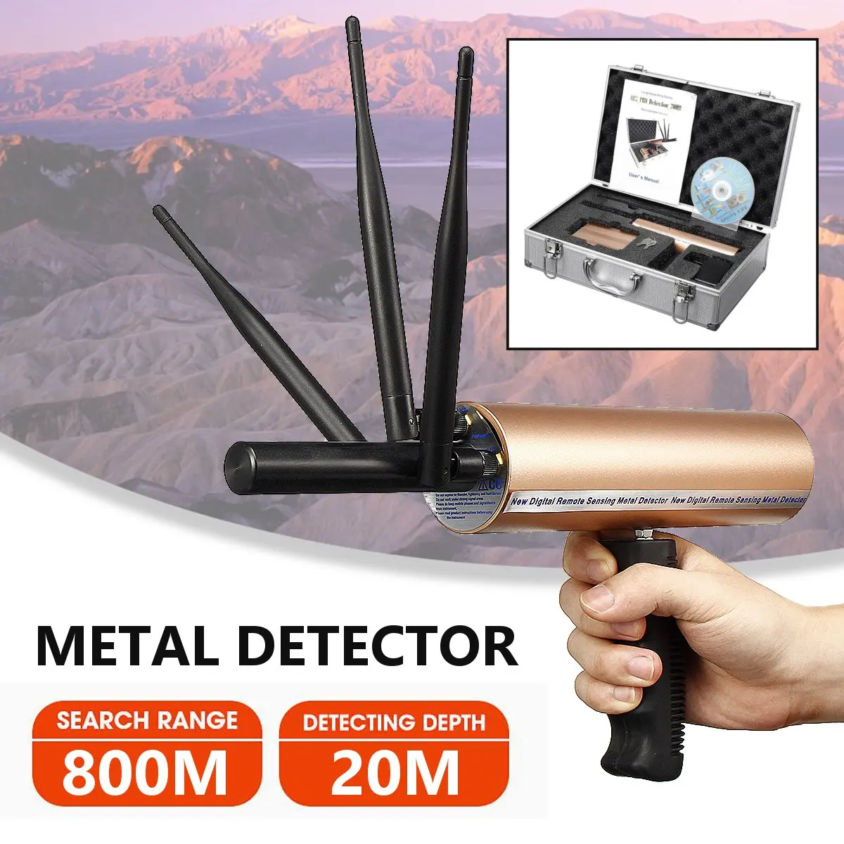 

Electronic Industrial Metal Detector 3 Antenna Treasure Searching Hunter Scanner Machine Archeological Tools Gold Silver Finder