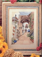 

H T C529 scenery [City Lane 1] scenery precision printing kit cross stitch embroidery kits Counted Cross Stitch Kit