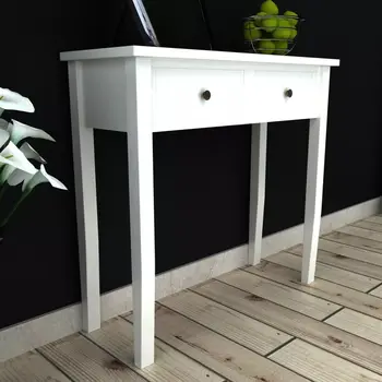 

vidaXL Dressing Console Table with Two Drawers White