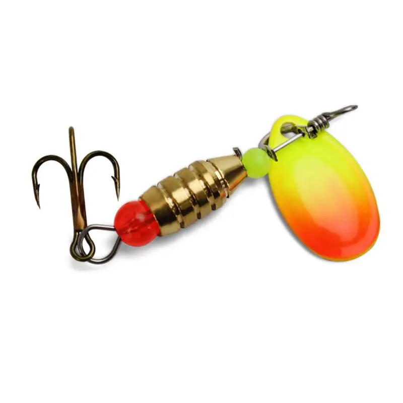 Atificial Esche Da Pesca In Metallo con Treble Ganci tackle Assortiti In Linea Spinner Esche Cucchiaio per la Spigola Salmone Trota D'acqua Dolce