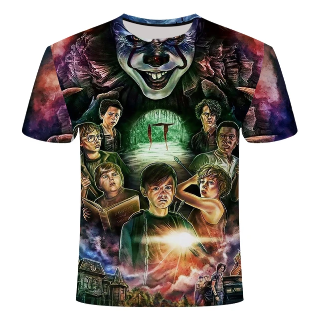 2019 Horror Movies IT Clown 3D Printed T Shirt Men/ Women Freddy Jason Murderers Film T Shirt Annabelle  Personality Hip Hop Top