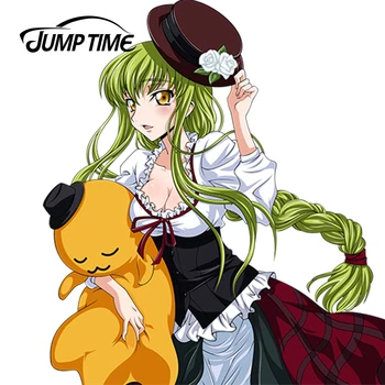

JumpTime 13cm x 12.9cm Kawii Girl Car Styling Anime Code Geass C.C. Cartoon Decal JDM Car Stickers Accessories