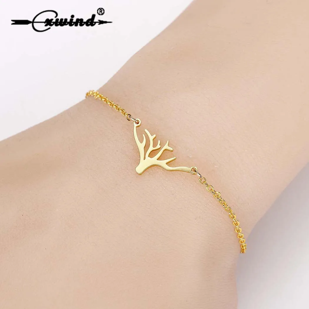 Cxwind New Tree of Life Bracelet Stainless Steel Leaf Branch Charm Bracelets For Women Pulseria Boy &amp Girl Wrist Jewelry | Украшения и
