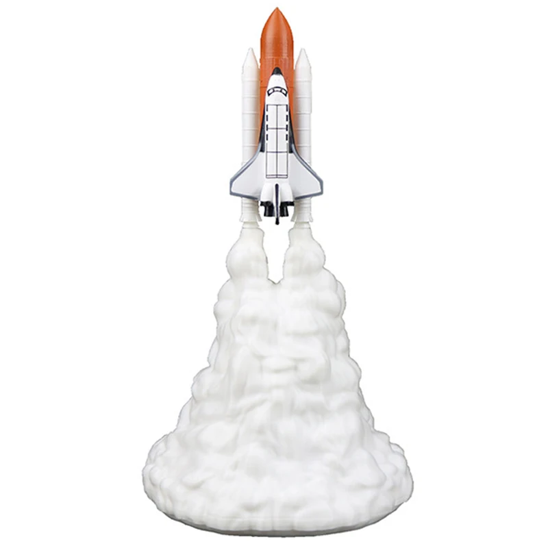 

Space Shuttle Lamp and Moon Lamps in Night Light By 3D Print for Space Lovers Rocket Lamp Small