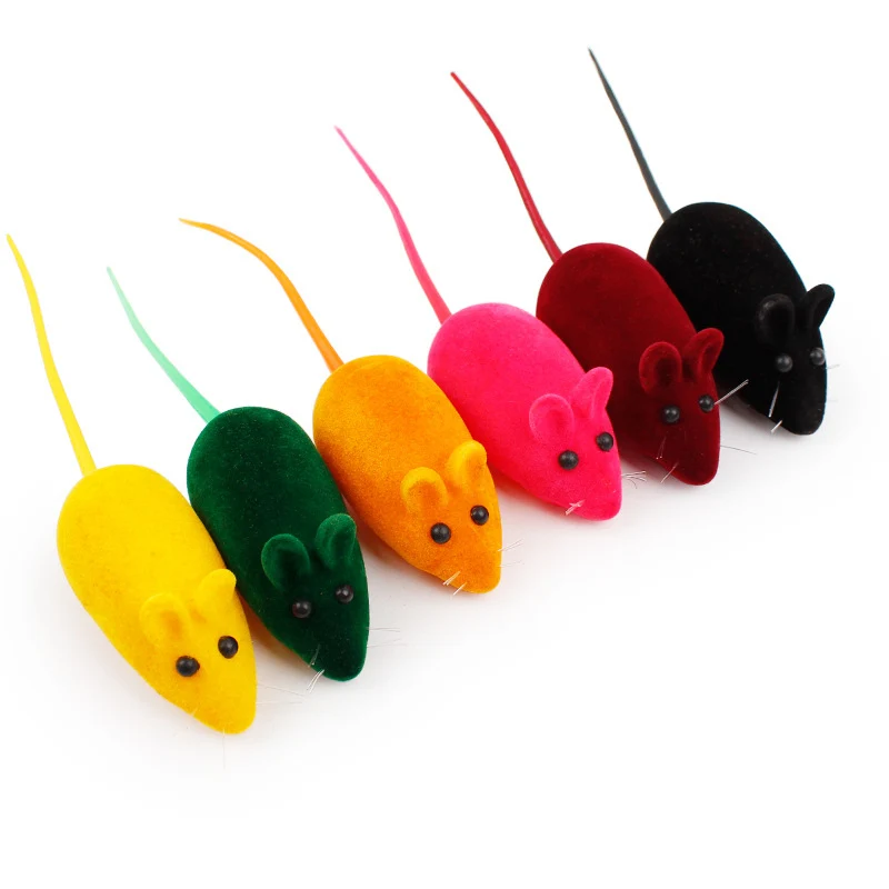 

SUEF 1pcs Fluffy speaking mouse fake mouse pet cat toy mini funny realistic pet cat toy@1