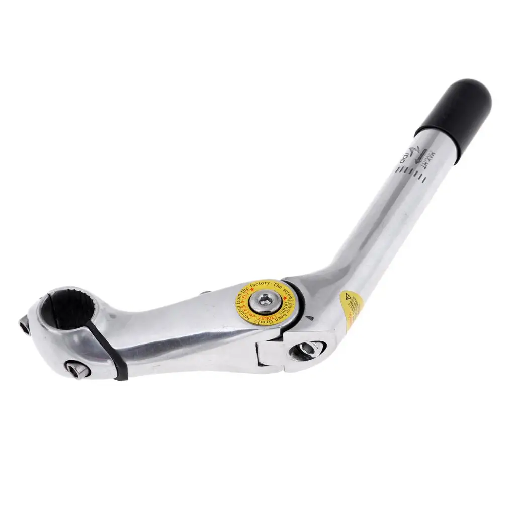 Universal Mountain Bike Handlebar Aluminum Alloy Quill Stem 25.4mm Silver