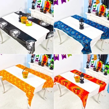

Halloween Printed Tablecloth PVC Halloween Disposable Table Cover Tabletop Atmosphere Decoration Party Supplies 180*120CM