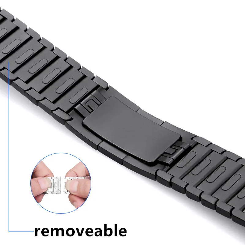 Браслет для apple watch pulseira apple watch 5 4 3 ремешок 44 мм/40 мм iwatch band 5 4 42 мм 38 мм correa belt gen.6 - Цвет ремешка: remove black